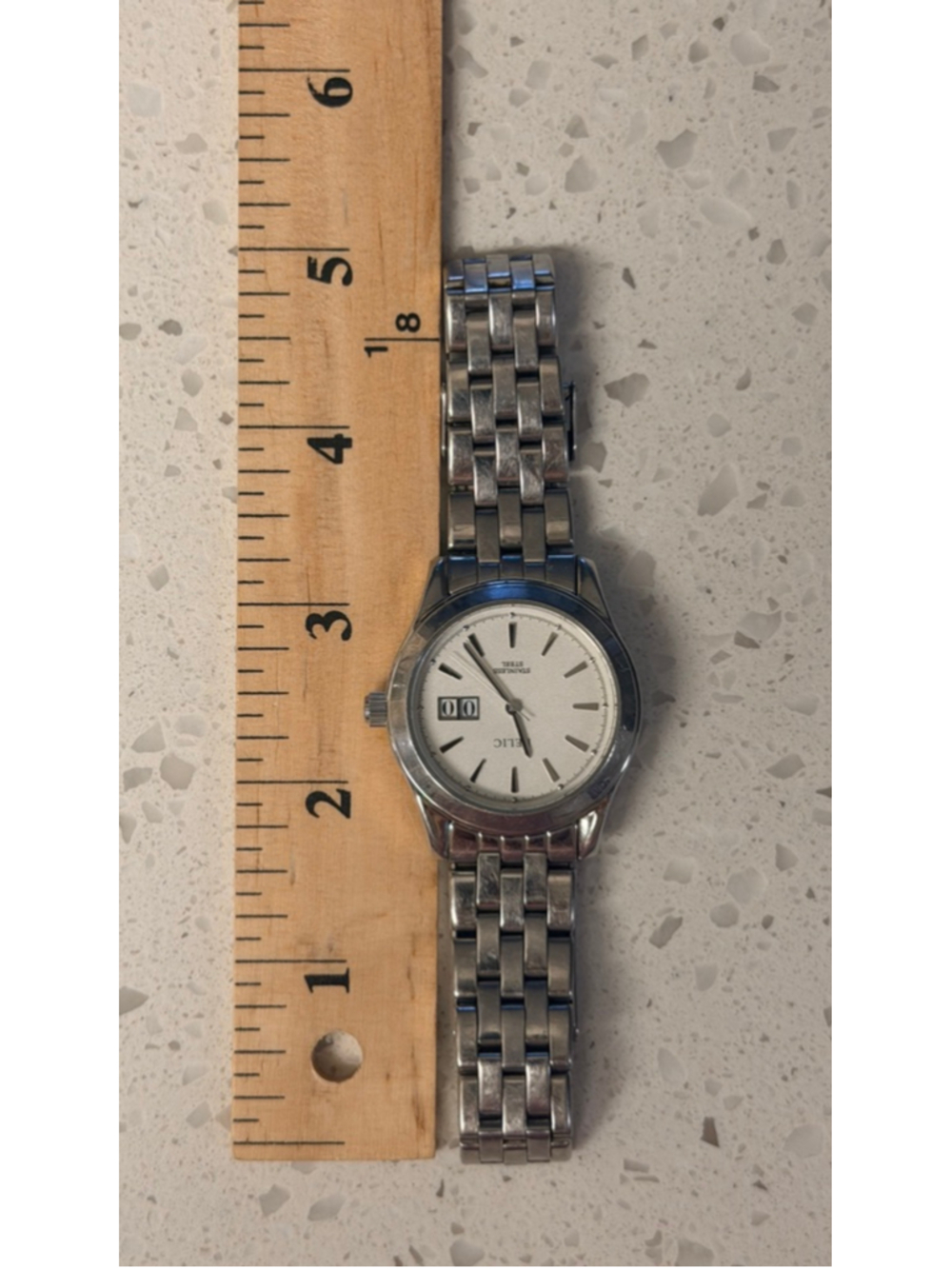 Relic Men's Stainless Steel Watch Silver Tone Date Window - Picture 7 of 8